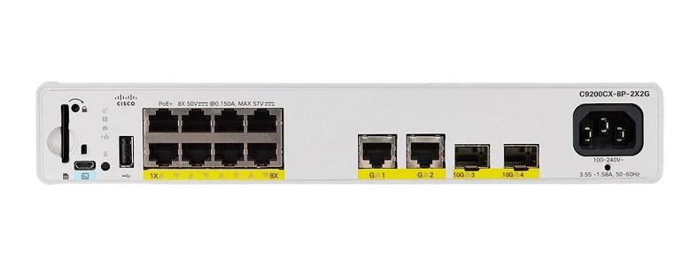 Cisco C9200CX-8P-2X2G-E Catalyst 9200CX 8-port 1G, 2x10G and 2x1G, PoE+, Network Essentials