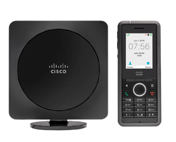 Cisco IP DECT Phone Bundle, Cisco IP DECT 6825 Handset Color Disply and Multi-Cell Basestation with power adapters