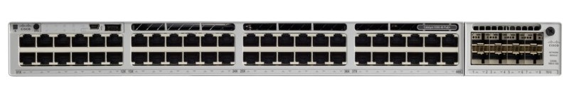 Cisco C9300L-48UXG-2Q-E Catalyst 9300 48-port 12x mGig (100M/1G/2.5G/5G/10G) + 36x 10M/100M/1G copper with fixed 2x 40G QSFP uplinks, 