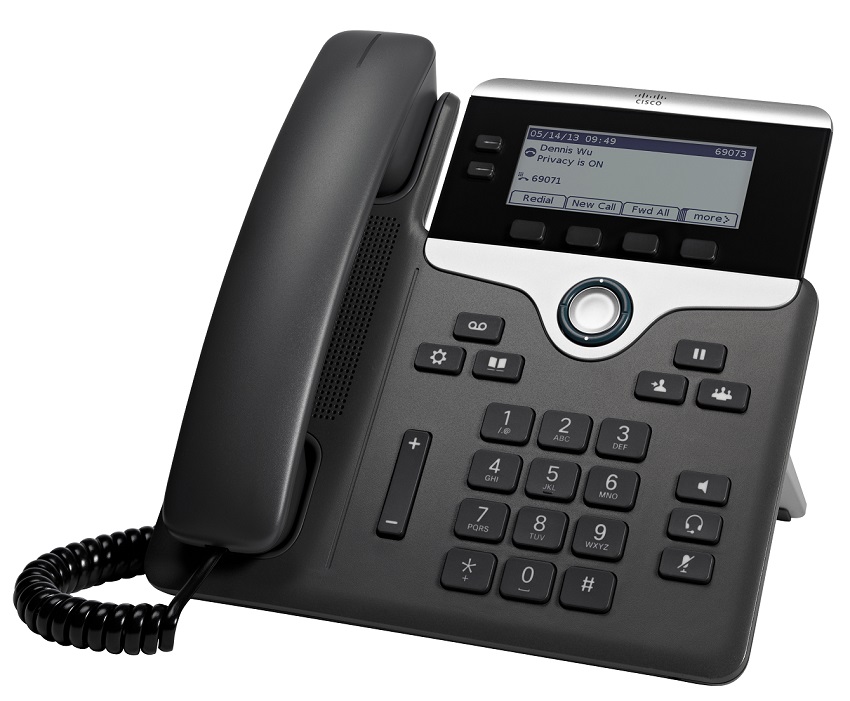 Cisco IP Phone 7821 POE, PC Port, 2 Line SIP with Multiplatform Phone firmware