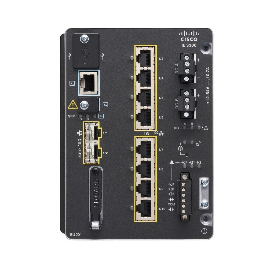 Catalyst IE3300 with 8 GE PoE/PoE+ and 2 GE SFP, Modular, NA