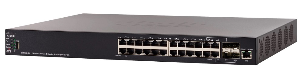 NUOVO Cisco SX550X-24-K9-NA SX550X-24 24-Port 10 GBASE-T impilabile switch gestiti 