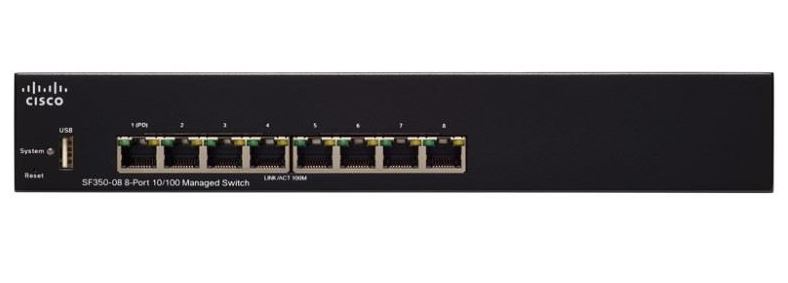 Cisco SF350-08 8-port 10/100 Managed Switch