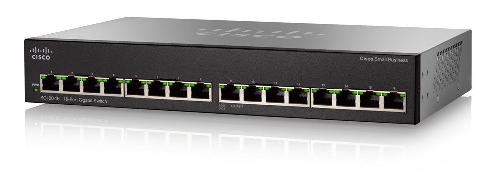 Cisco SG110-16 v2 16-Port Gigabit Network Ethernet Switch Small Business 