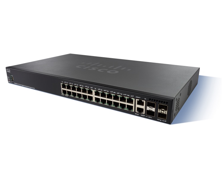 Cisco SG350X-24P 24-port Gigabit POE Stackable Switch