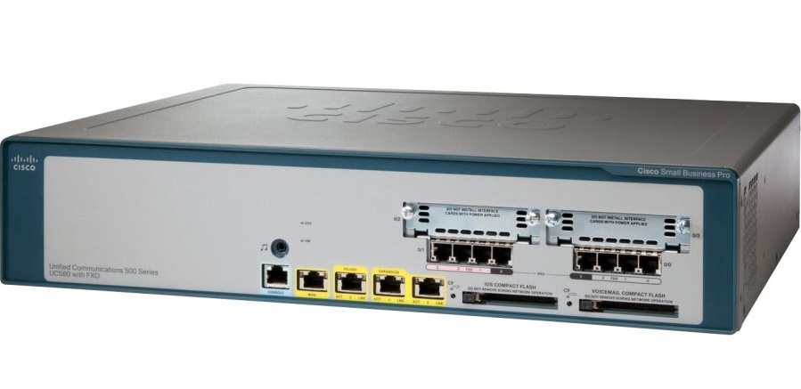 Cisco UC System with 4FXO, 2VIC Exp.