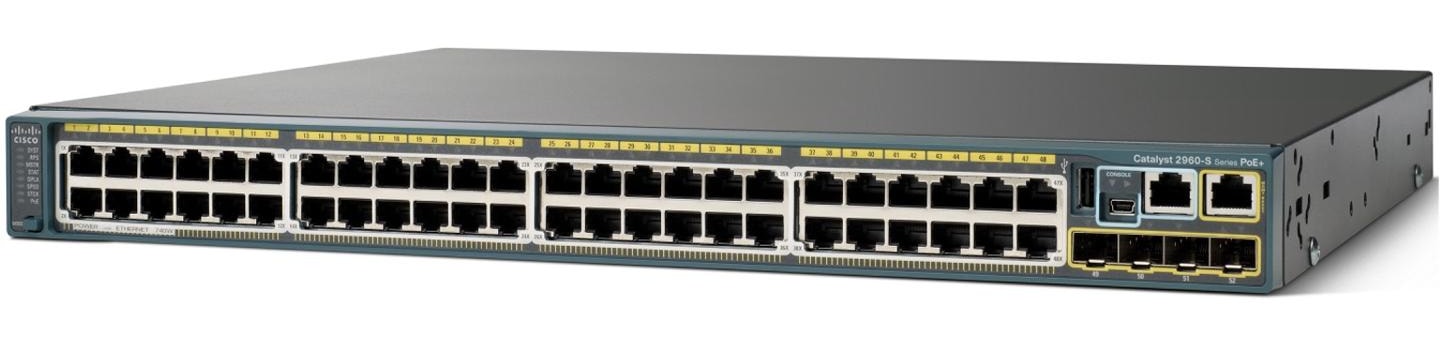 Catalyst 2960-SF 48 FE, PoE 370W, 4 x SFP, LAN Base