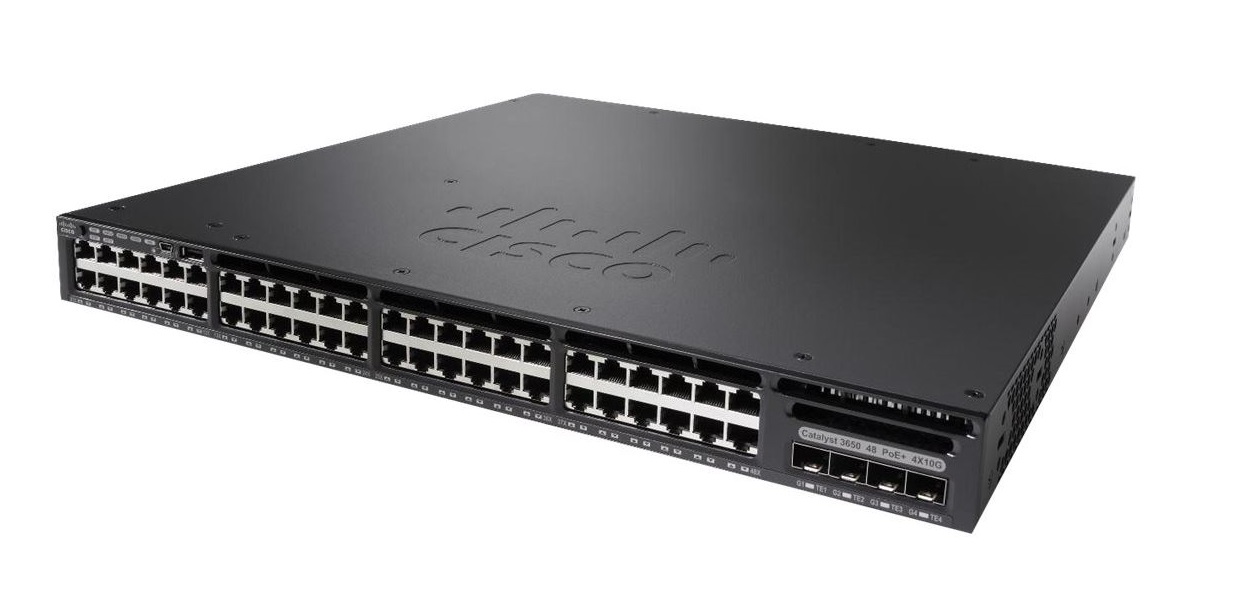 Cisco Catalyst 3650 48 Port Full PoE 4x10G Uplink LAN Base 