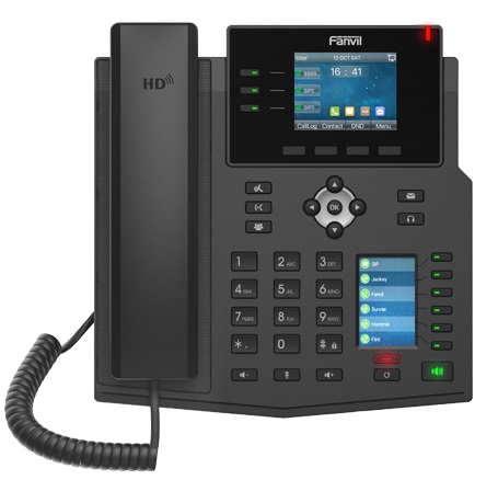 Fanvil X4U 12 Line Enterprise Dual- Color Screens Phone, 30 DSS Keys,Gigabit, audio by Harman OPUS, IPv6,1000 phonebook