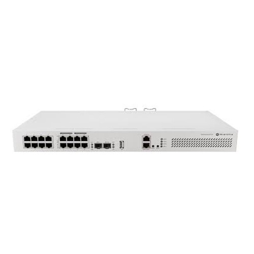 Mikrotik,CRS418-8P-8G-2S+RM,16x (+1) Gigabit Ethernet ports (8x with PoE-out), dual 10G uplinks, and a powerful quad-core 2.2 GHz ARM CPU