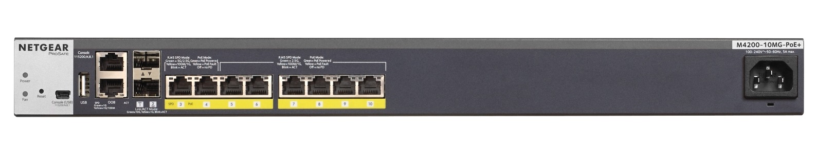 2.5G x 8 ports, 10G x 2 ports, L3, PoE+(240W) switch