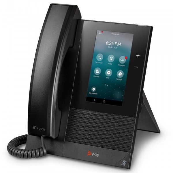 Poly CCX 500 IP Phone With Handset (Polycom) - Open SIP - Acoustic Fence And NoiseBlockAI Technologies - 5' Multi-Touch LCD Display - Integrated Bluetooth And USB Headset Ports - Works W/Zoom