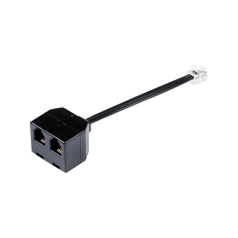 Modular Double Jack Mod. dbl. socket to mod. Plug