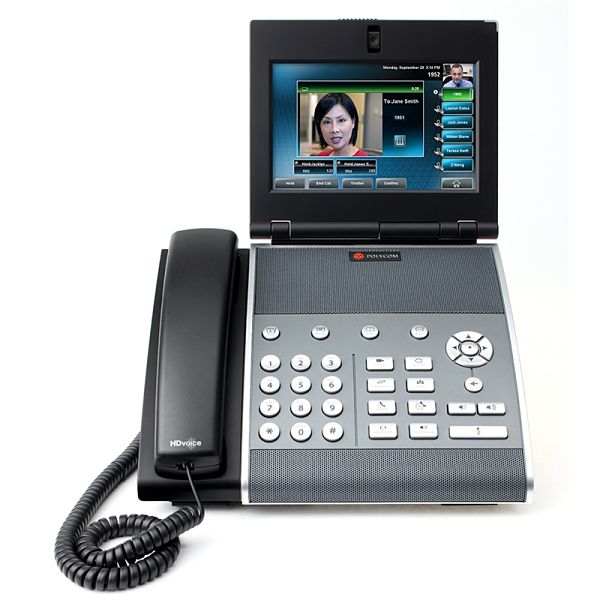 VVX 1500 D dual stack (SIPandH.323) business media phone with video capability and HD Voice, PoE