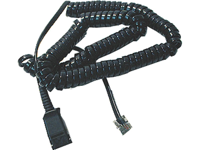 U10P, Cable, Coil, QD-to-Modular Phone Jack (Polaris)