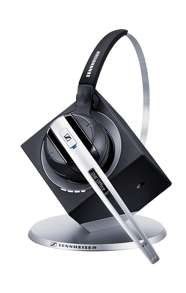 DW 10 USB ML - UK DECT Wireless Office headset with base station, only for PC, convertible (headband or earhook) certified for Lync. .