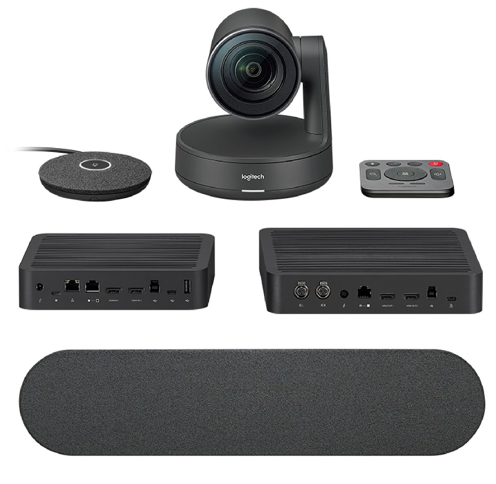 Logitech 960-001237 Rally Video Conferencing Kit, With 1 x Rally Speakers, 1 x Microphone for medium conference rooms