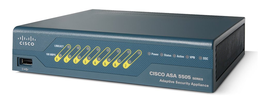 ASA 5505 Appliance with SW, 10 Users, 8 ports, DES 