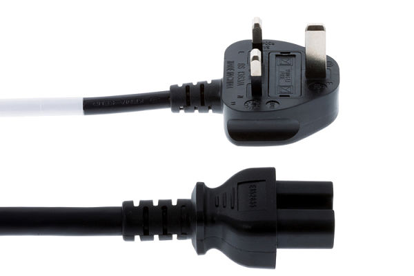 AC Power Cord (UK), C15, BS1363, 2.5m