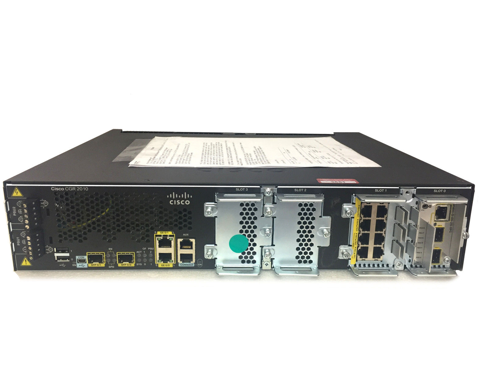 Cisco CGR2010 w/2GE, 4 GRWIC slots, 256MB CF, 1GB DRAM, IPB