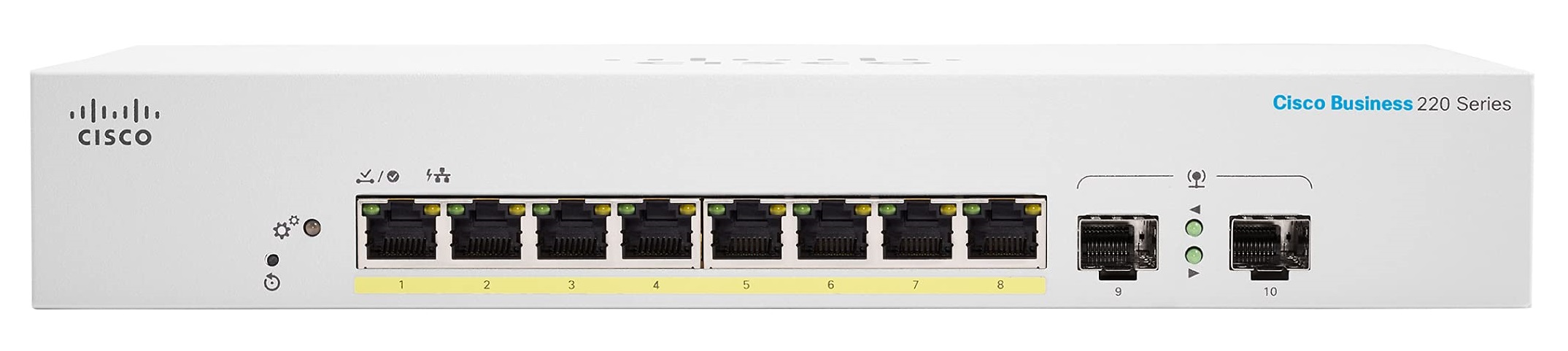 Cisco 8 Giga ports with 130W power budget with 2 Gigabit SFP