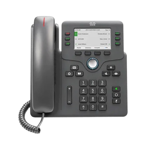 Cisco IP Phone 6871 POE, Gigabit PC Port, 6 Line SIP, Color Disply with Multiplatform Firmware