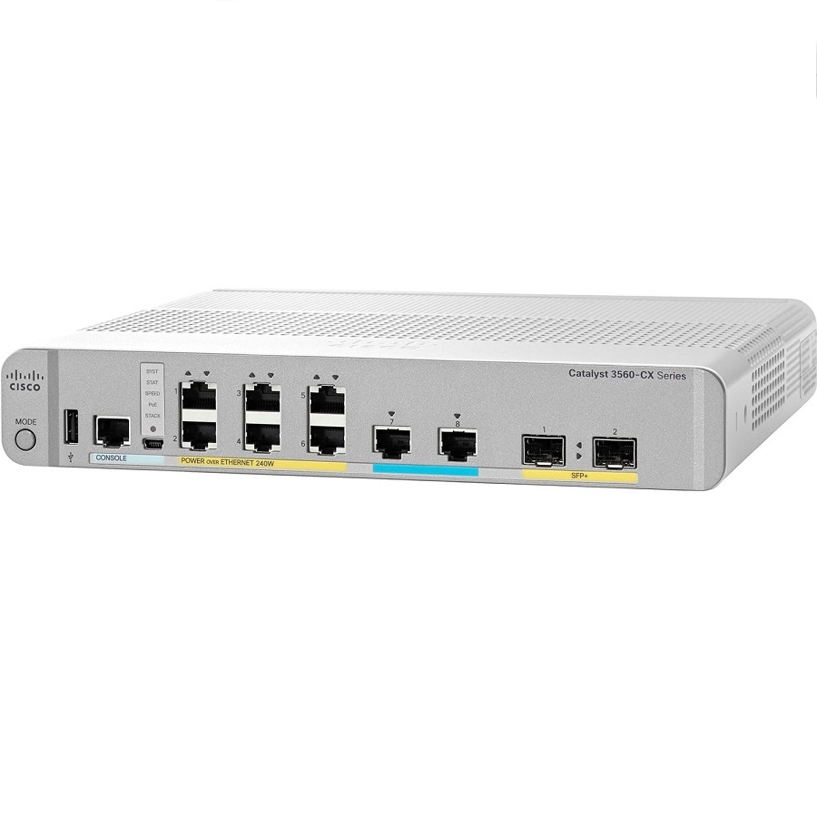 6 x 10/100/1000 Gigabit Ethernet plus 2 Multigigabit Ethernet 100/2500/5000/10000