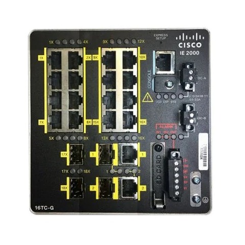 IE2000 with 16FE Copper, 2GE SFP/T and 2FE SFP (Lan Base).