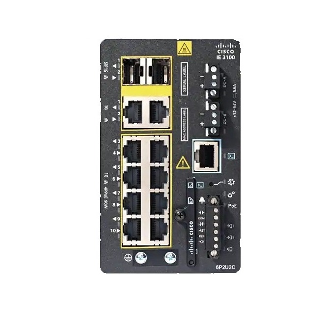 Catalyst IE3100 w/6 GE PoE+, 2 GE 4PPoE, and 2 GE Combo uplinks, NE