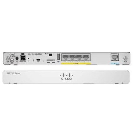 ISR1100 Router, 4 Eth LAN/WAN Ports, 1 LTE Port, 4G RAM.