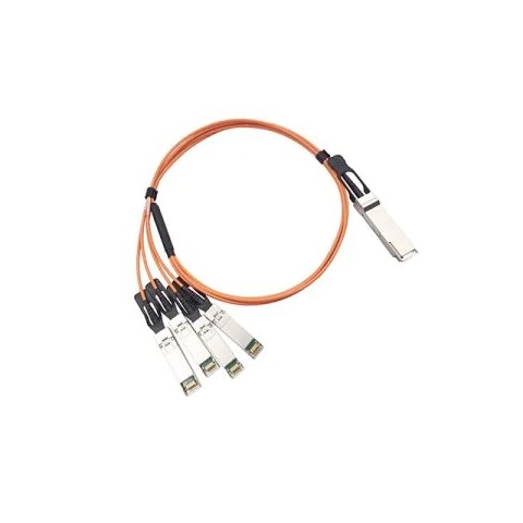 40GBASE Active Optical QSFP to 4SFP breakout Cable, 1m.