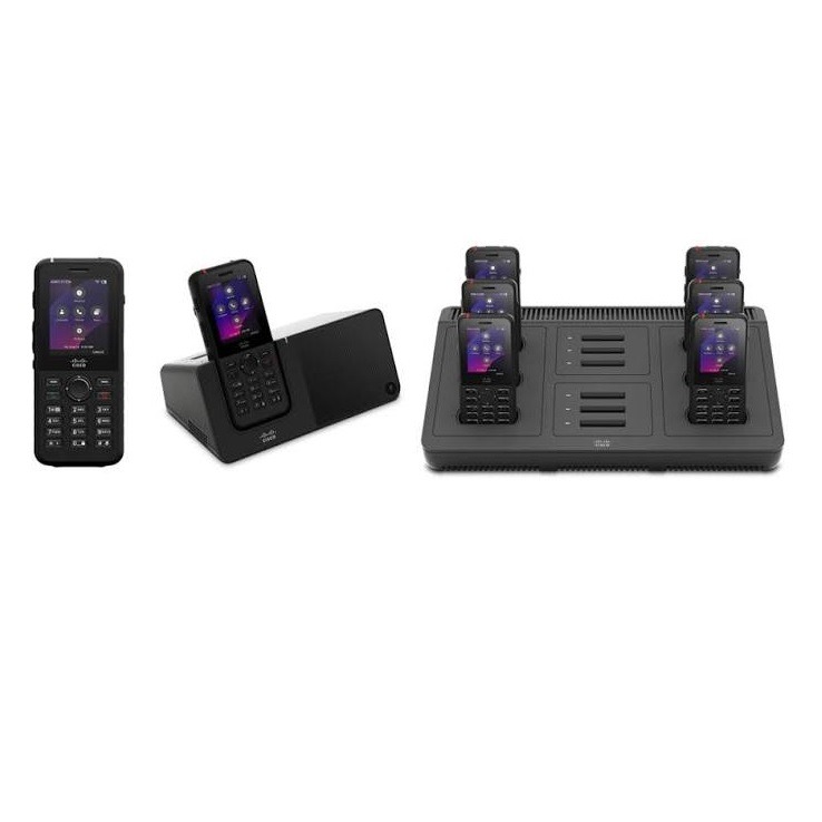Cisco Wireless Phone 9821, Bundle, Carbon Black