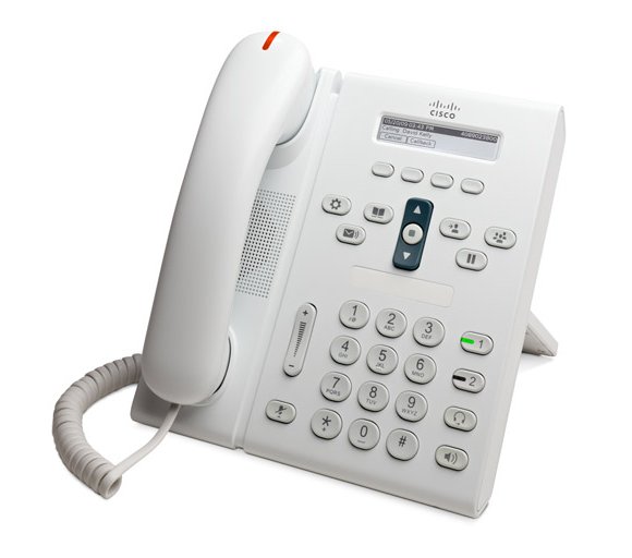 Cisco UC Phone 6921, Arctic White, Standard Handset
