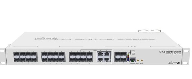 Smart Switch, 20 x SFP cages, 4 x SFP+ cages, 4 x Combo ports (Gigabit Ethernet or SFP), 800MHz CPU, 512MB RAM, 1U rackmount case,