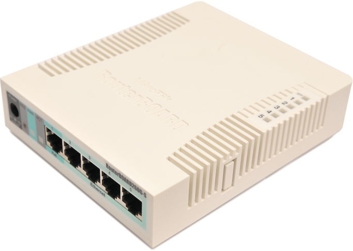 RB260GS 5x Gigabit Ethernet Smart Switch, SFP cage, plastic case, SwOS