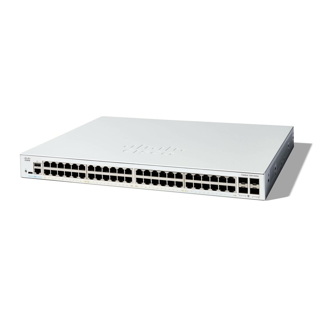 Cisco catalyst C1200-48T, 48 ports gigabit + 4 x 10G SFP uplink ports switch