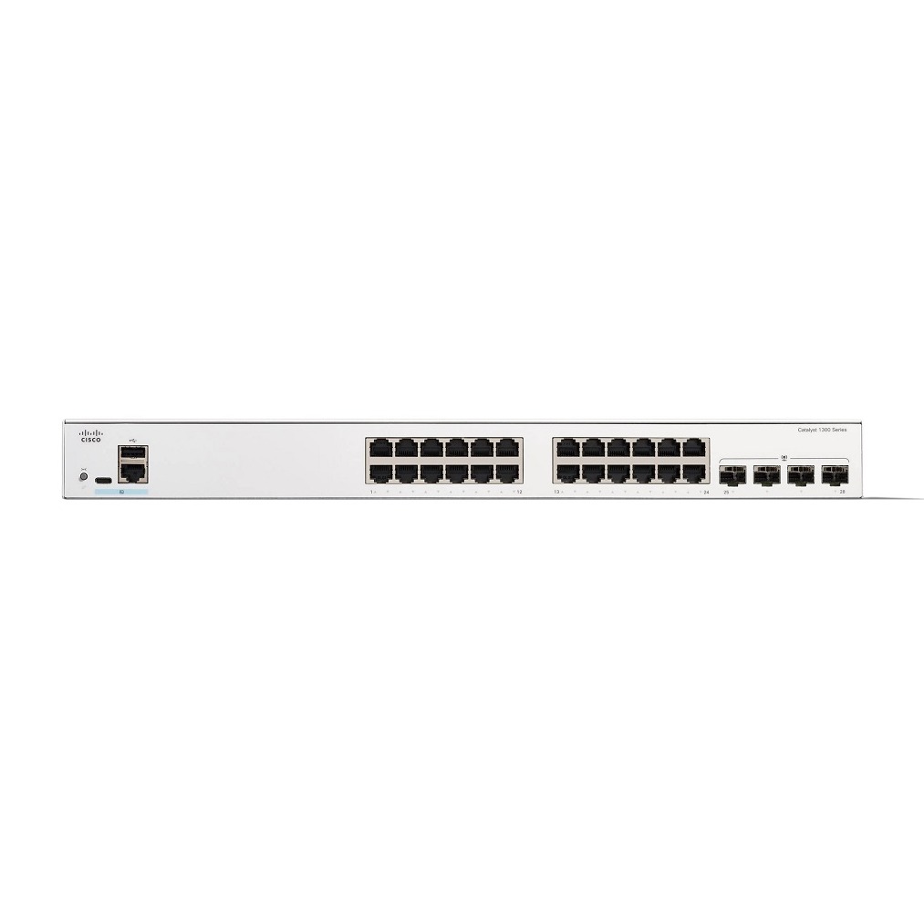 Cisco catalyst C1300-24T, 24 ports gigabit + 4 x 1G SFP uplink ports switch