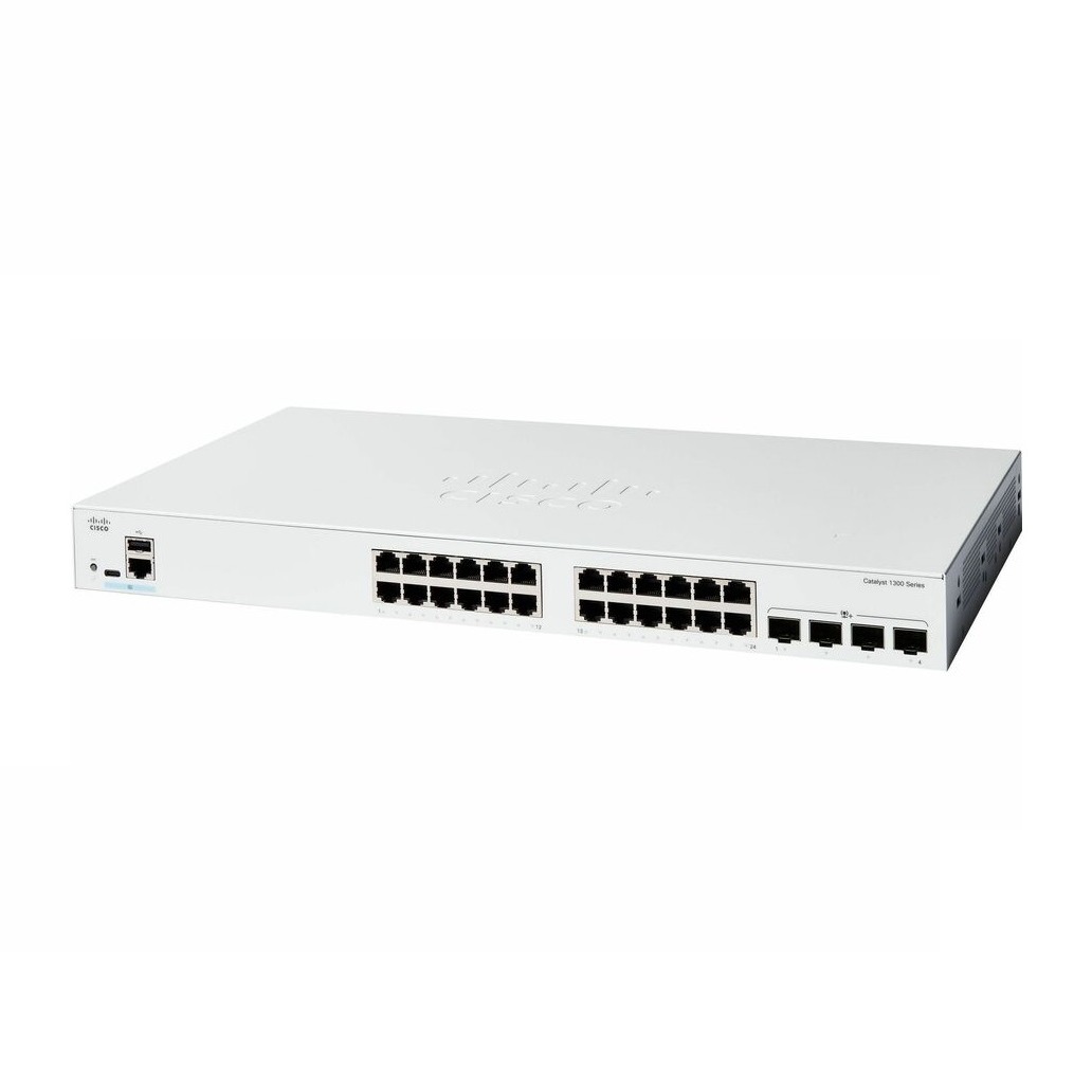 Cisco catalyst C1300-24T, 24 ports gigabit + 4 x 10G SFP uplink ports switch