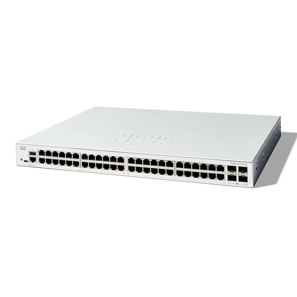 Cisco catalyst C1300-48T, 48 ports gigabit + 4 x 1G SFP uplink ports switch