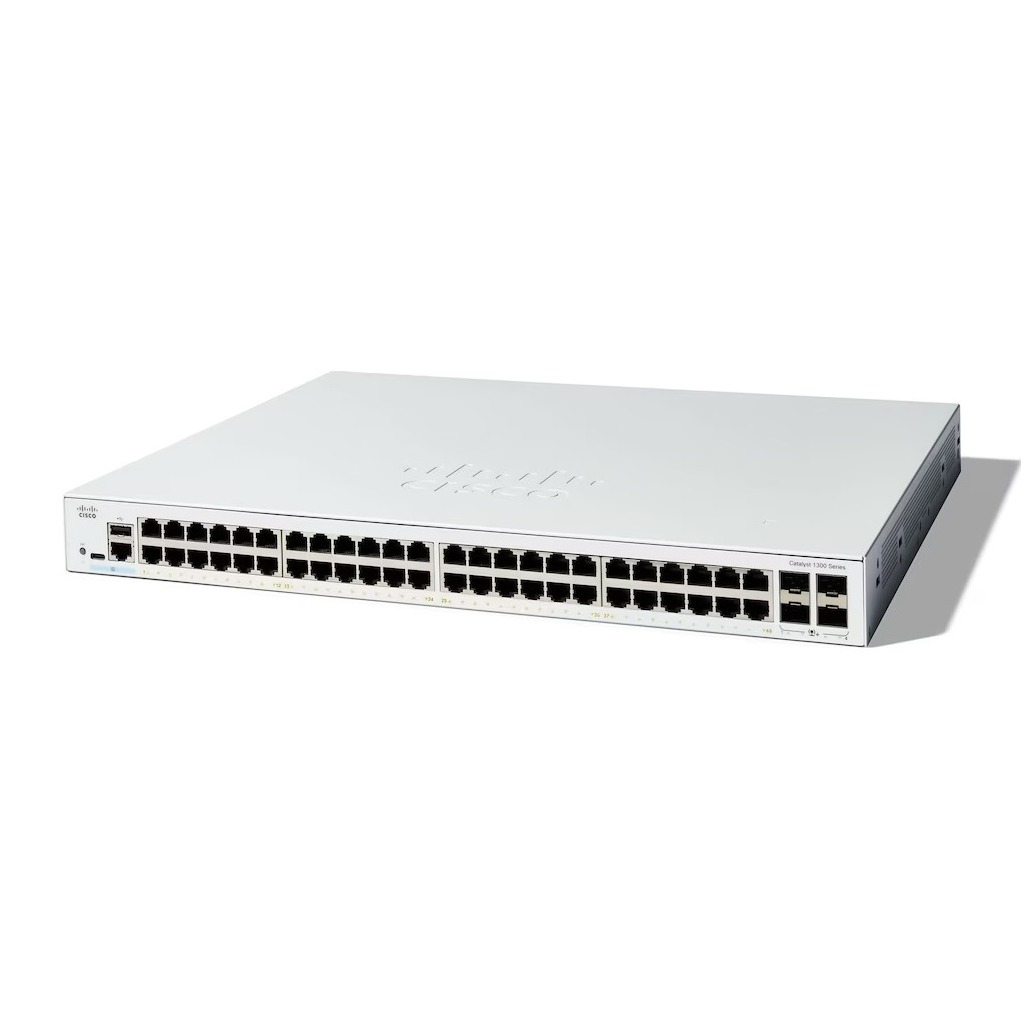 Cisco catalyst C1300-48T, 48 ports gigabit + 4 x 10G SFP uplink ports switch