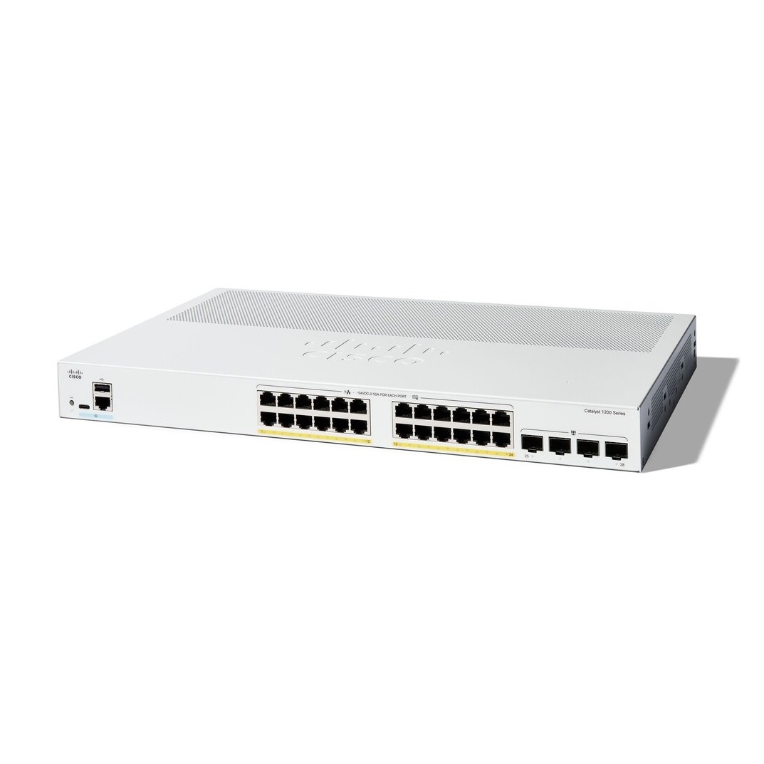 Cisco catalyst C1200-24P, 24 ports gigabit POE+ 195W + 4 x 1G SFP uplink ports switch