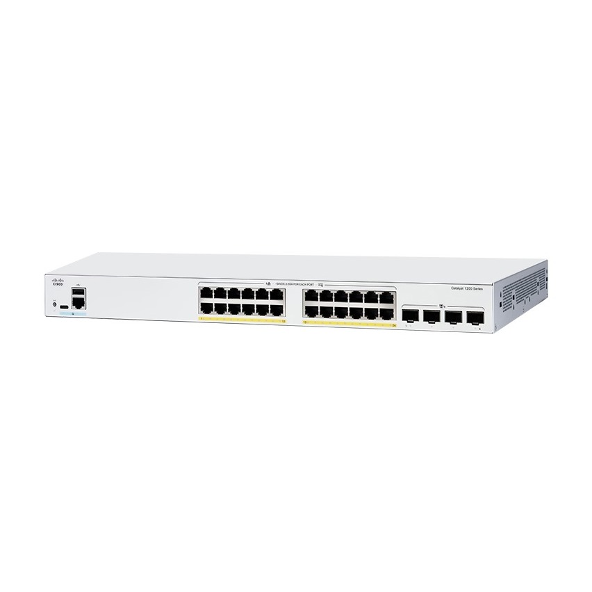 Cisco catalyst C1200-24P, 24 ports gigabit POE+ 195W + 4 x 10G SFP uplink ports switch