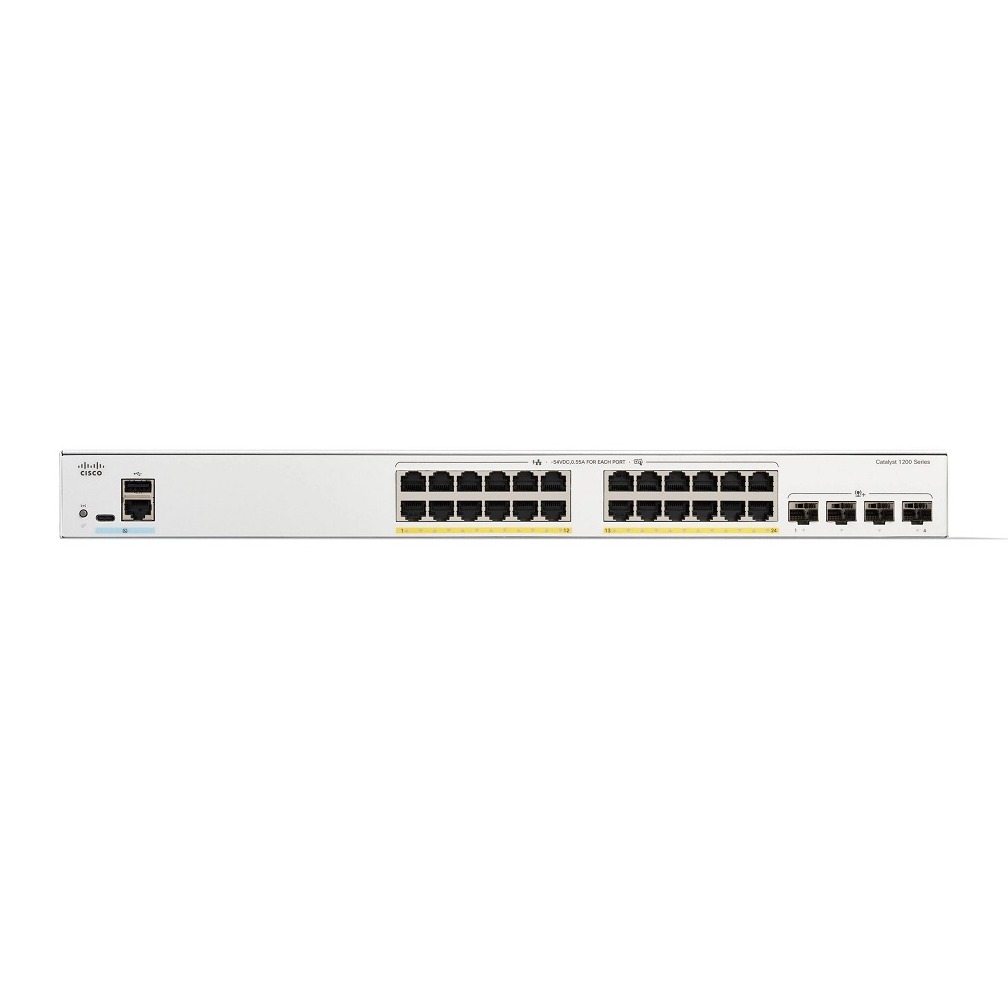 Cisco catalyst C1200-24T, 24 ports gigabit + 4 x 10G SFP uplink ports switch