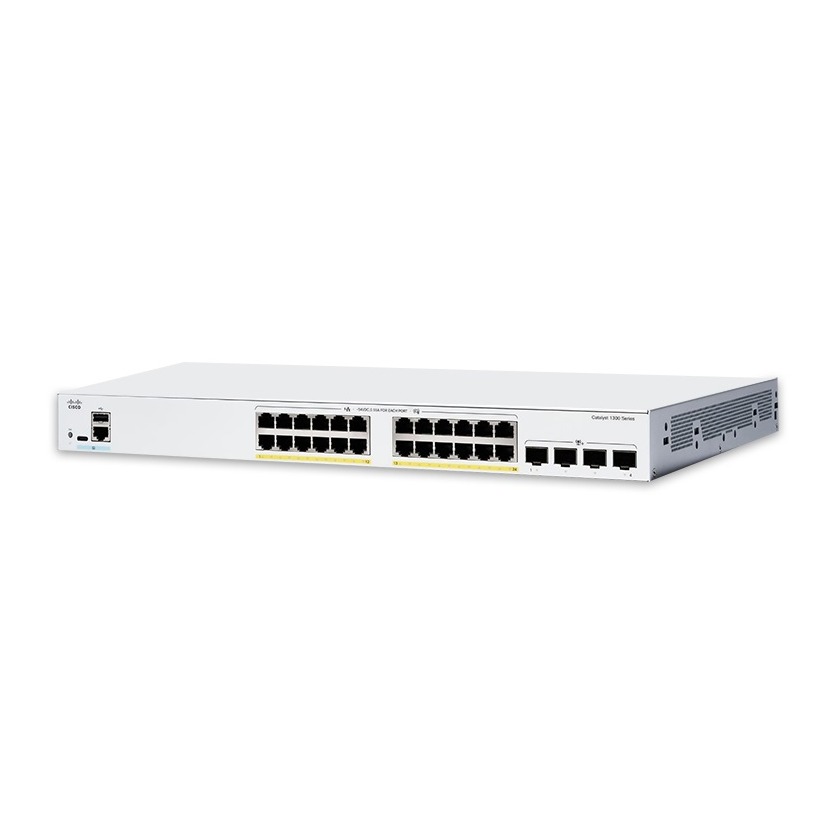 Cisco catalyst C1300-24P, 24 ports gigabit POE+ 195W + 4 x 10G SFP uplink ports switch