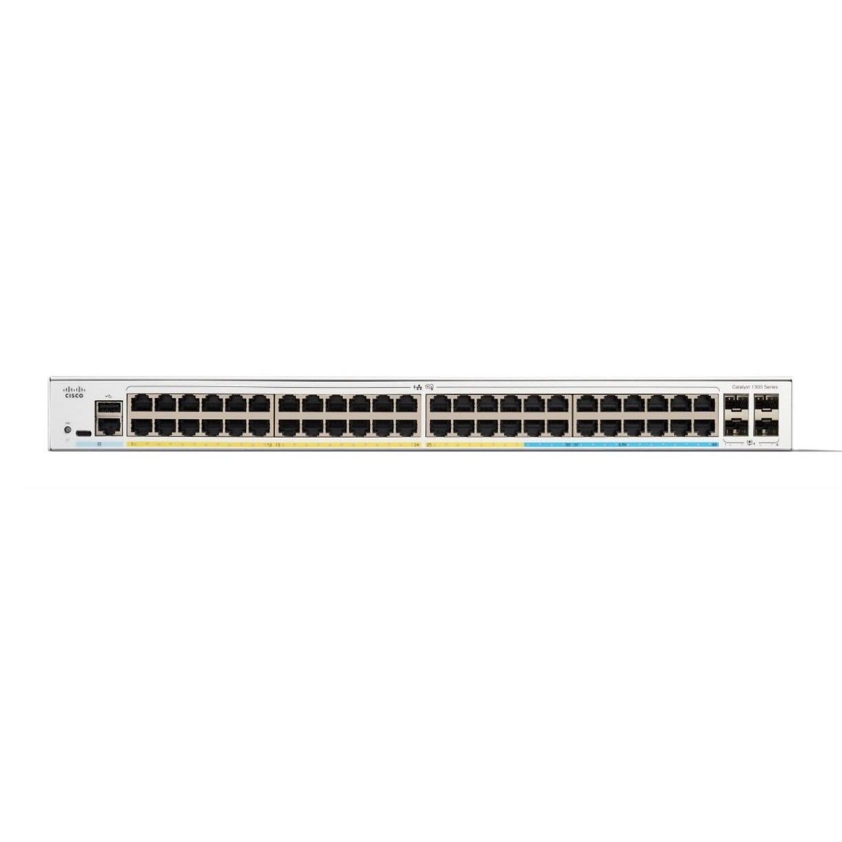 Cisco catalyst C1300-48P, 48 ports gigabit POE+ 370W + 4 x 1G SFP uplink ports switch