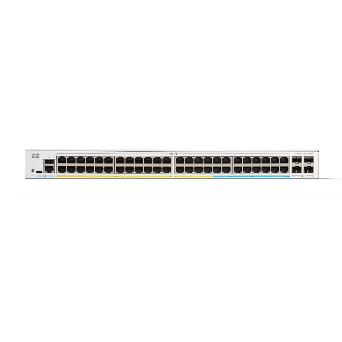 Cisco catalyst C1300-48P, 48 ports gigabit POE+ 370W + 4 x 10G SFP uplink ports switch