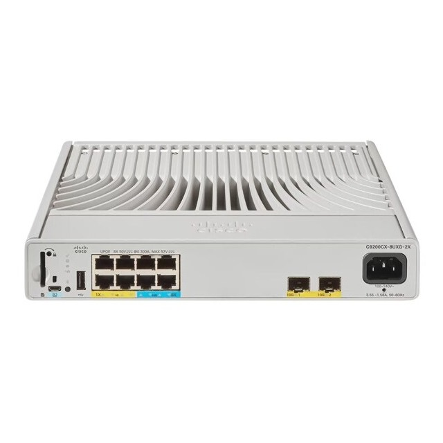 Cisco C9200CX-8UXG-2X-A Catalyst 9200CX 4-port mGig and 4-port 1G, 2x10G, UPOE, Network Advantage