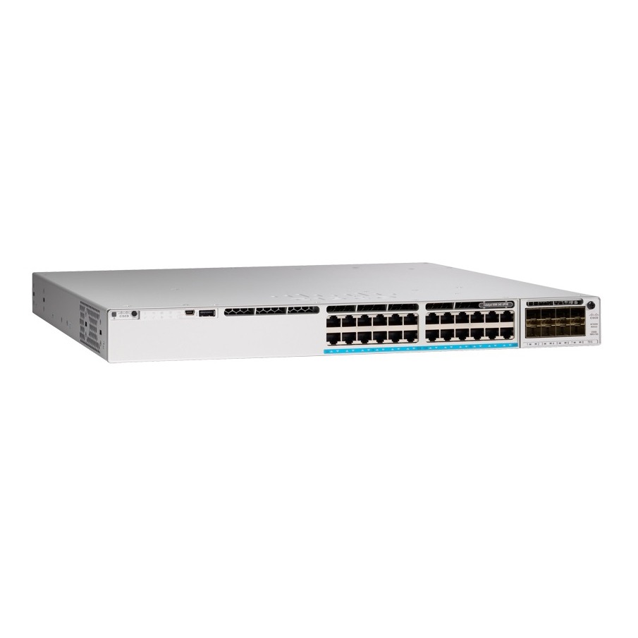 Catalyst 9300 24-port 1G copper with modular uplinks, UPOE, Network Advantage (Compatible with UL1069 Standard*)
