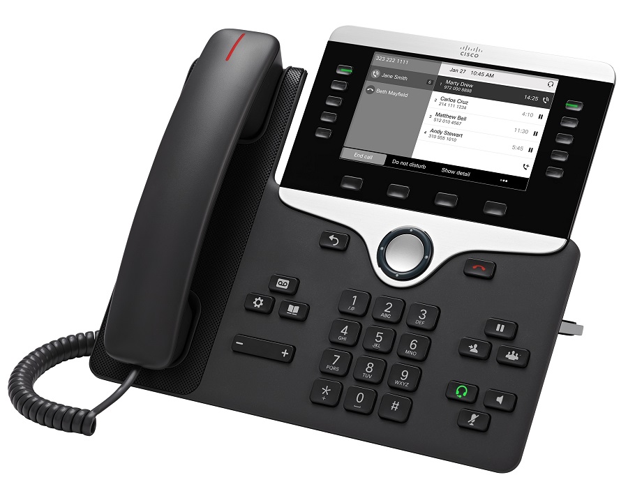 Cisco IP Phone 8811 POE, Gigabit PC Port, 10 Line SIP with Multiplatform Firmware