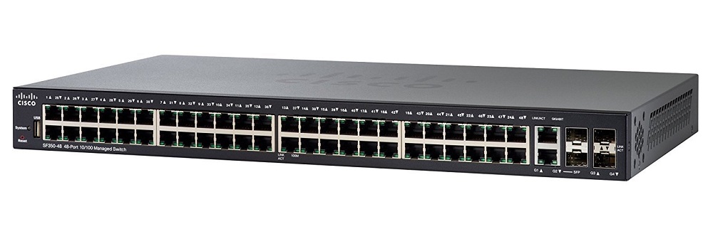 Cisco 48 10/100 ports, 2 10/100/1000 ports with 2 combo mini-GBIC